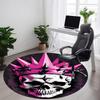 1pc Crown Skull Office Round Area Rug, Indoor Mat Suitable ForOffice, Under Office Chairs Bedroom Living Room Home Decor, Room Deco  D036