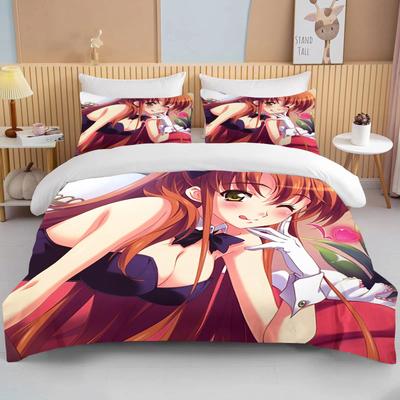 Ensemble de literie king size double lit Anime Japonais Beauté microfibre ou polyester housse de couette ensemble couette