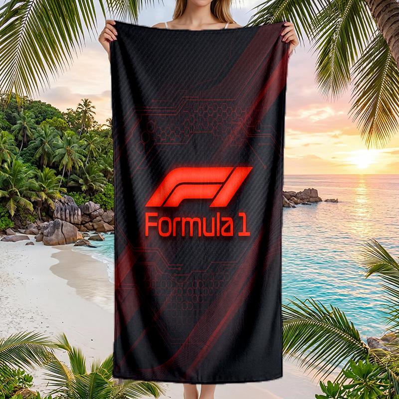 Asciugamano da Spiaggia Moda F1 Portatile Morbido Asciugatura Rapida per Nuoto Campeggio Vacanze