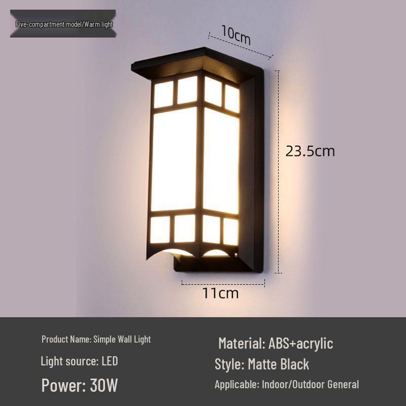 Waterproof LED Outdoor Wall Light for Staircase, Terrace, Corridor, Garden, Villa, or Aisle.