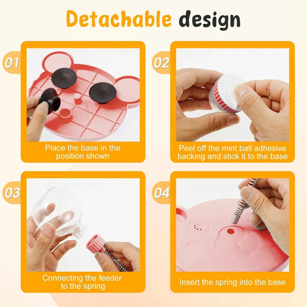 New Cat Leakage Ball Toy Safe Interactive Cat Treat Dispenser Sturdy Help Feeding Ball Pet Feeder Toy for Your Home