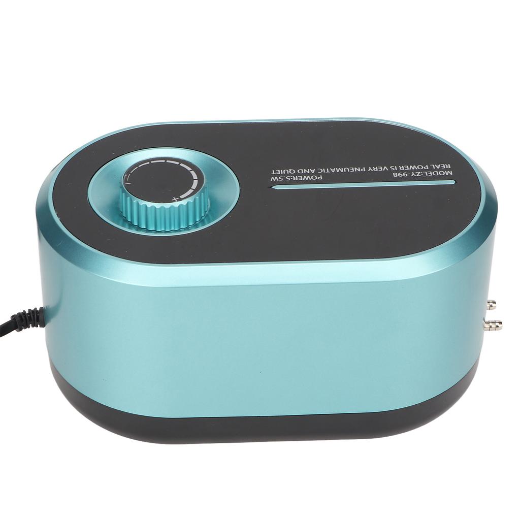 Aquarium Sauerstoffpumpe Leise Einstellbar Großes Luftvolumen Doppelter Auslass Fischbecken Luftpumpe für Fischteich