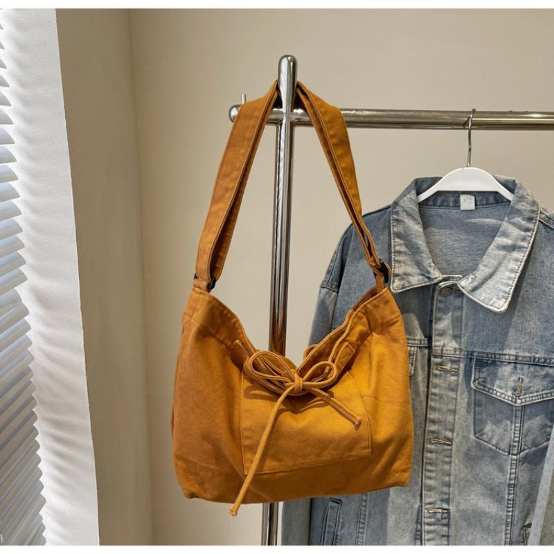 Canvas bag women's large-capacity new casual shoulder messenger bag versatile summer premium tote bag