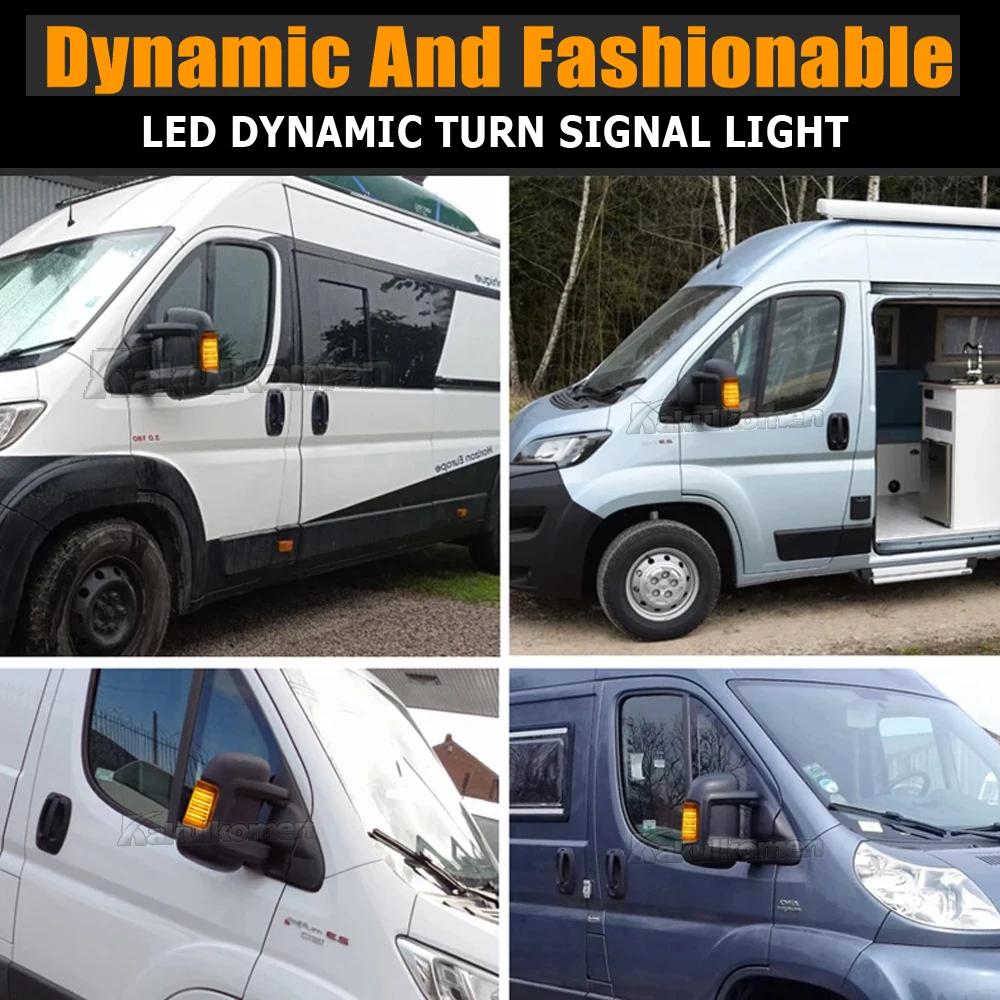 LED Dynamic Amber Side Mirror Turn Signal Lights for Fiat Ducato Citroen Jumper Relay Peugeot Boxer RAM Promaster Car Styling