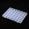 Scatola portaoggetti in plastica trasparente a 24 scomparti per nail art, strass, perline e accessori per gioielli