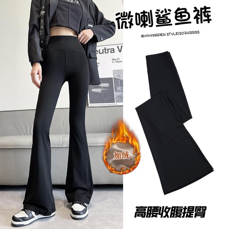 Micro-pull Shark Pants Women's Outer Wear Spring and Autumn New Summer High Waist Hip Lift Fitness Yoga Horn Leggings