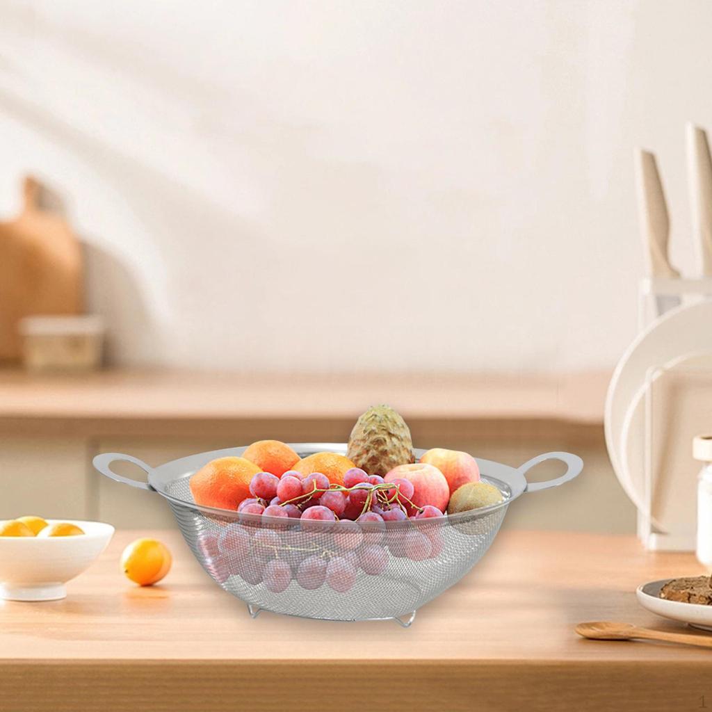Stainless Steel Mesh Colander with Handles