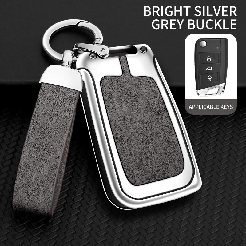 Zinc Alloy Car Key Case Cover Shell for VW Volkswagen Golf 7 Tiguan L Lavida PLUS SEAT Ateca Leon FR 2 Ibiza For Skoda Octavia
