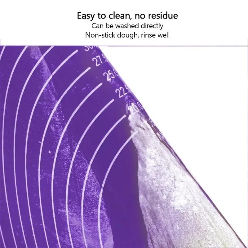 Pastry Pad, Non Stick Silicone Baking Square Pad, Pie Biscuit Easy to Clean, Kitchen Baking Table Pad, Cutting Boar