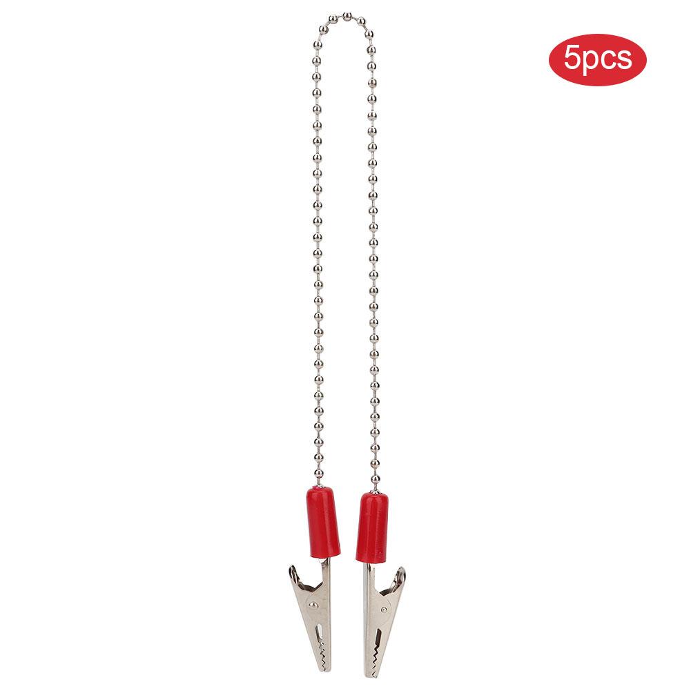 5pcs Dental Lab Bib Clip Napkin Holder with Flexible Steel Ball Chain Dentist Supplies