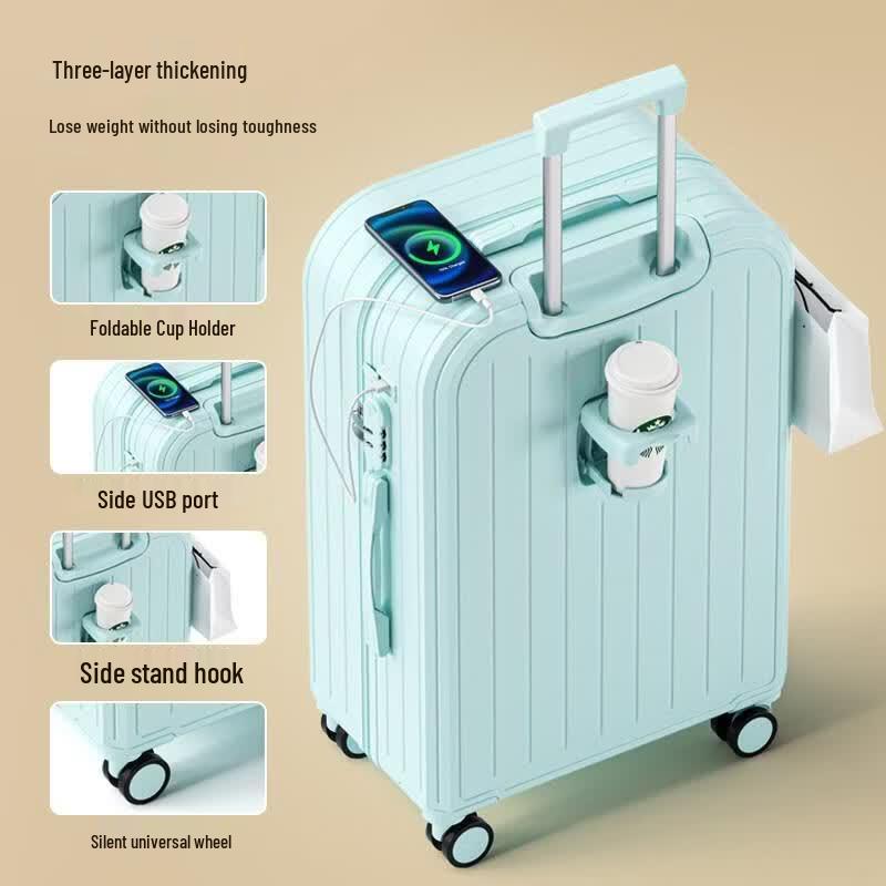 HANDUNYOU 28-inch ABS&PC Travel Luggage with USB Charging