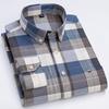 Cămașă Oxford cu carouri pentru bărbați, cu mânecă lungă, 100% bumbac, cu guler cu nasturi și buzunar la piept, croială confortabilă, casual, de primăvară-toamnă, durabilă, rezistentă la șifonare