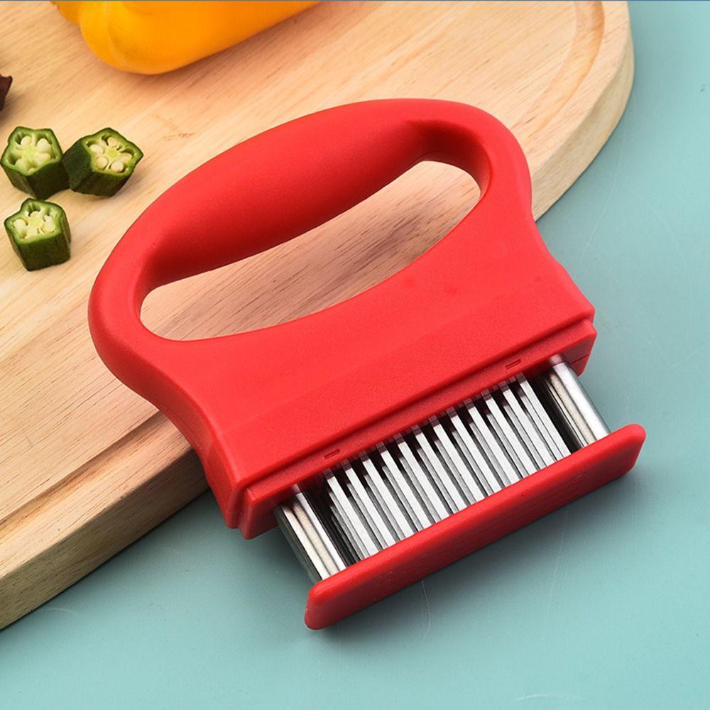 Stainless Steel Blades Meat Tenderizer Ultra Sharp Needle Ergonomic Handle Tenderizing Beef Mallet Comfortable Grip Convenient