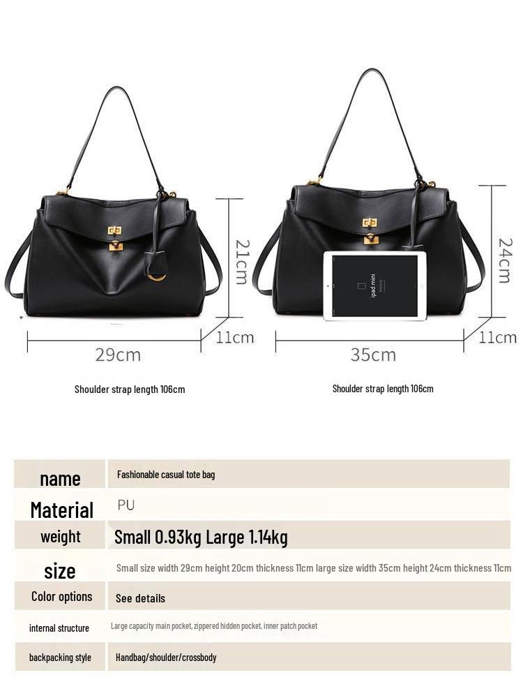 Women's Large Capacity Fashion Tote Bag - High-Grade Single Shoulder Rodeo Bag