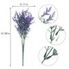 10 Bundles Fake Lavender Plastic Leaves Artificial Flowers Home Greenery for Outdoor Yard Wedding Decor
