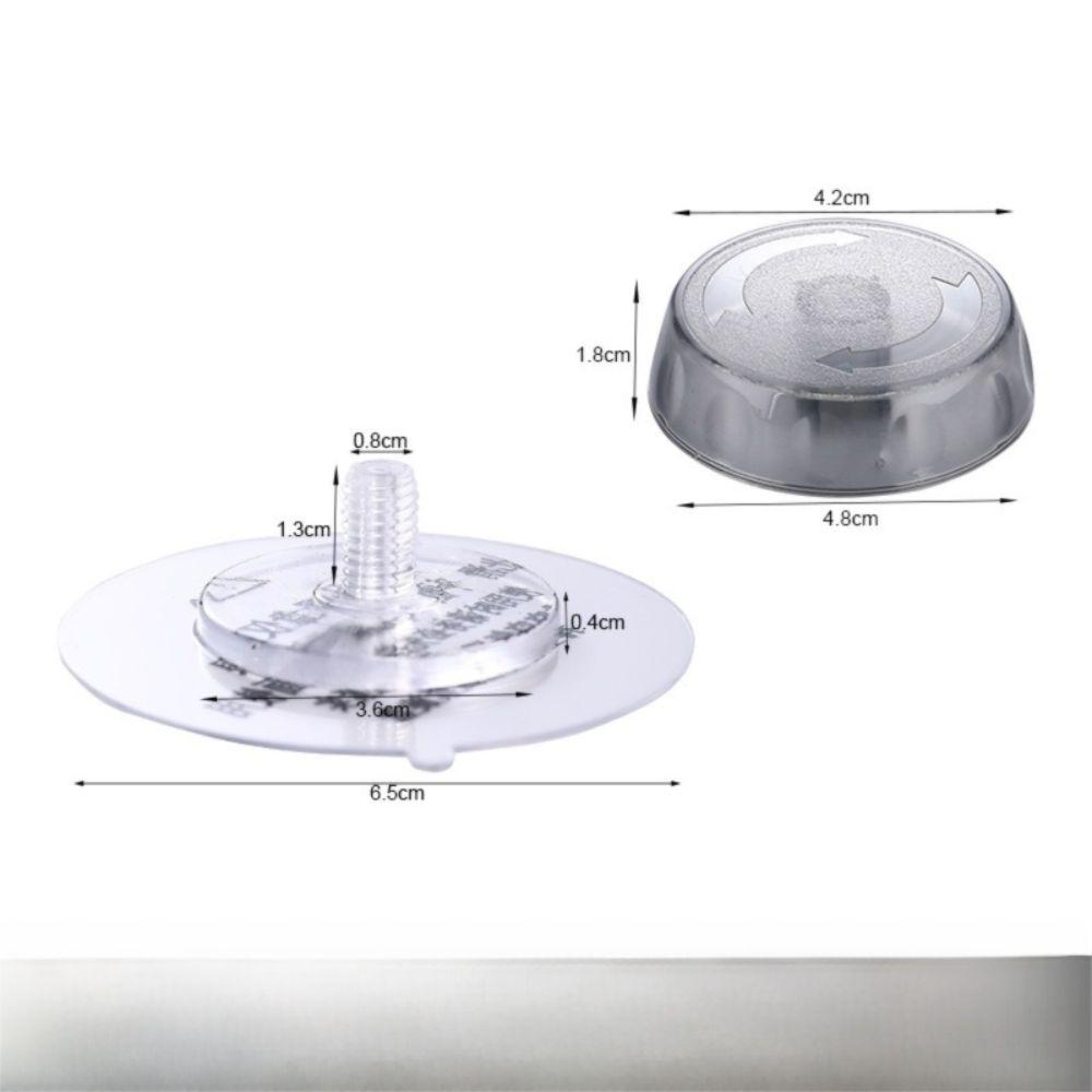 5PCS Transparent Suction Cup Adhesive Hooks Multifunctional Suction Cup Base Replacement Glass Tile Sucker Hanger Portable