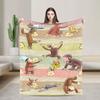 Curious George-s Blanket  Soft Street Trend Plush Throw Blanket For Living Room Travel Flannel Bedspread Bed Cover
