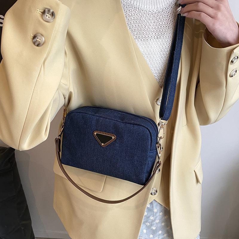 Niche Design Denim Portable Small Bag Women's 2025 Spring New High-grade Texture Shoulder Crossbody Small Square Bag