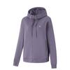 LiNing Fitness Series Sports Fashion Casual Versatile Solid Color Zip-Up Hoodie Women Hoodies Dark-Gray Purple AWDU864-6