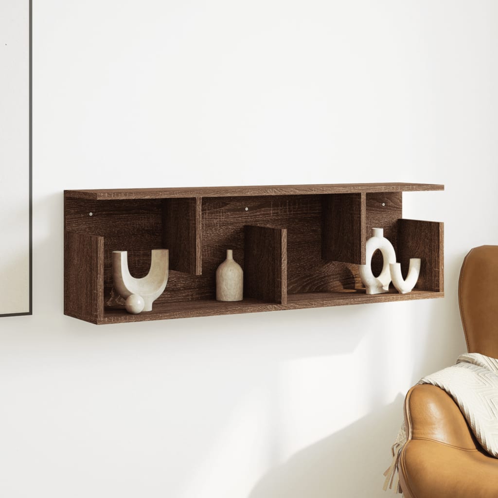 Wall Cabinet 100 x 20 x 30 cm Brown Oak Effect Particleboard