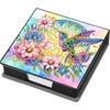 Cardboard DIY Crystal Art Sticky Notes Holder W/ 160 Sheets Crystal Art Note Box for Office Accessories Desk Office Workplace