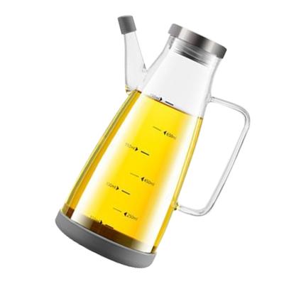 Glasölflasche mit rostfreiem Stahldeckel, auslaufsicheres Design für Öl, Essig, Sojasauce, Küchenarbeitsplatten-Organizer