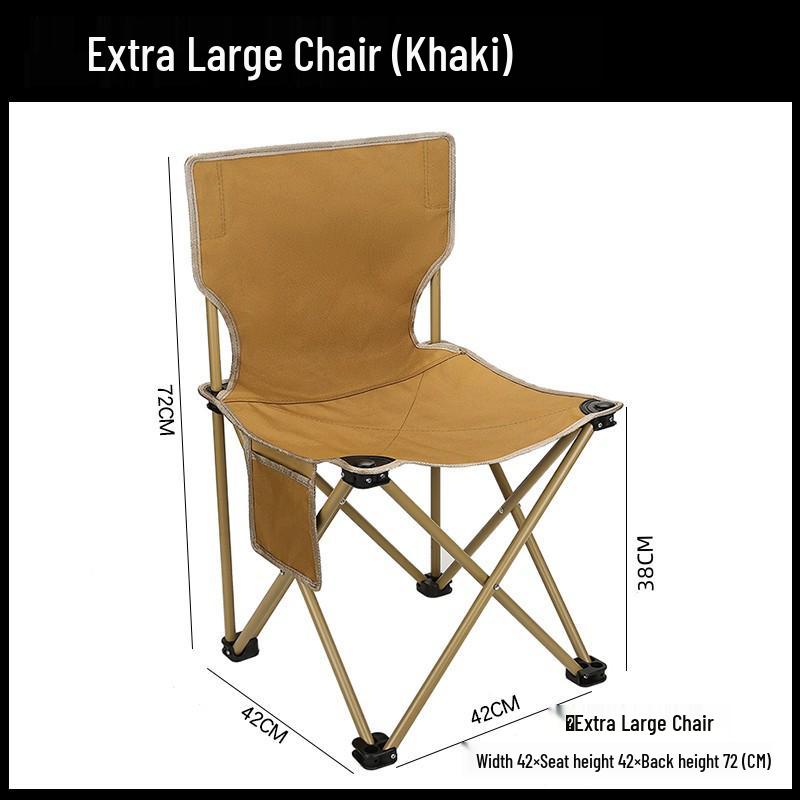 Portable Outdoor Folding Chair - Ideal for Camping, Fishing, Beach, and BBQs with Durable Oxford Cloth Seat