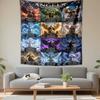 Zodiac Angels Art with Astrological Signs Patterned tapestry for bedroom and living room home decor