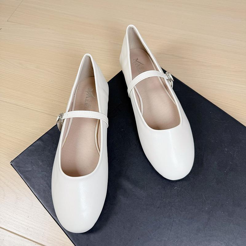 Fashion Flat Shoes for Women 2025 Spring and Autumn Round Toe Brown Mary Jane Shoes Retro Red Plus Size Women's Shoes Loafers Women