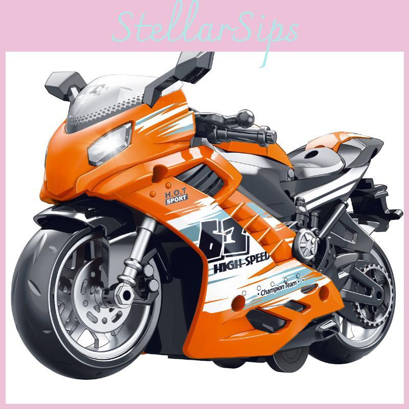 Childrens Inertia Motorbike Toy With Sound Light Effects For Kids Age 3 And Up