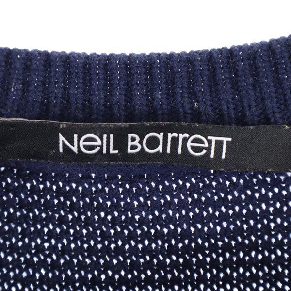 Neil Barrett Long Sleeve Crew Neck Sweater M Navy Knit Men's Used