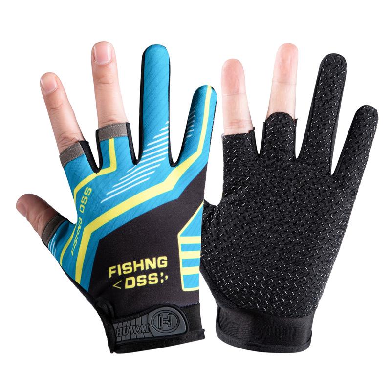 Unisex Quick-Dry Sun Protection Fishing Gloves – Three-Fingerless, Breathable, Anti-Puncture for Sea Fishing & Fly Casting