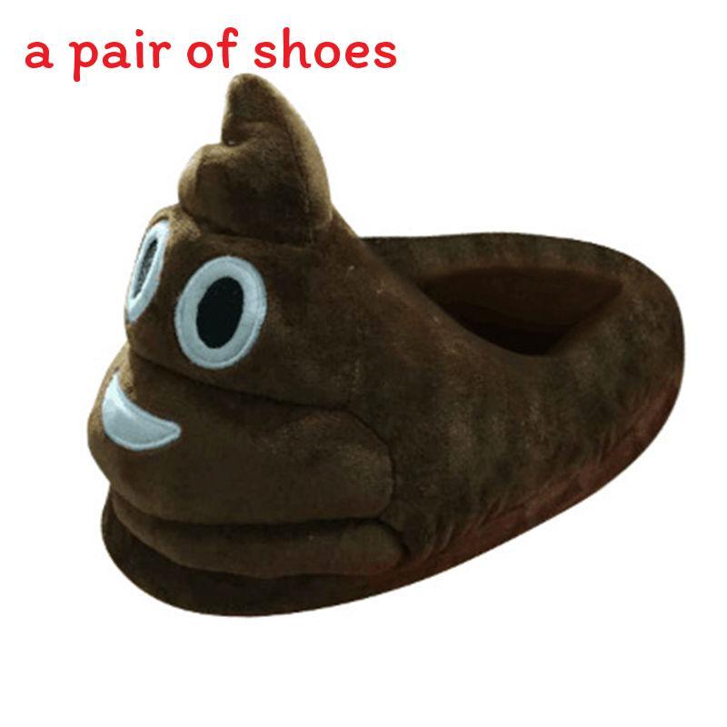 Emoji Plush Slippers With Nonslip Rubber Sole For Home Comfort And Relaxation