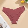 European and American seamless ice silk women's pure cotton file Xiyin light and seamless breathable and comfortable thong