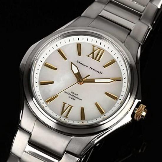Mauro Jerardi Titanium Solar Watch Bar Dial [Mauro Gerardi] Men's MJ039-3 Index/White
