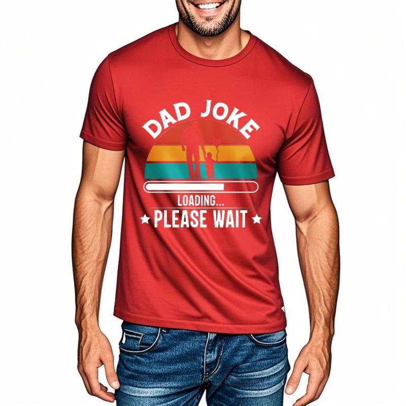 Vintage Tshirt Minimalist Tshirt Adult Men Crew Neck tshirt Big size Dad Joke Loading Please Wait Everyday For him tees S