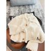 Fashion Elegant Sweet Knitted Cardigan Short Sweater Women Autumn Long Sleeve Loose Doll Collar Top Casual Korean Hollow Simple Knitwear Coat