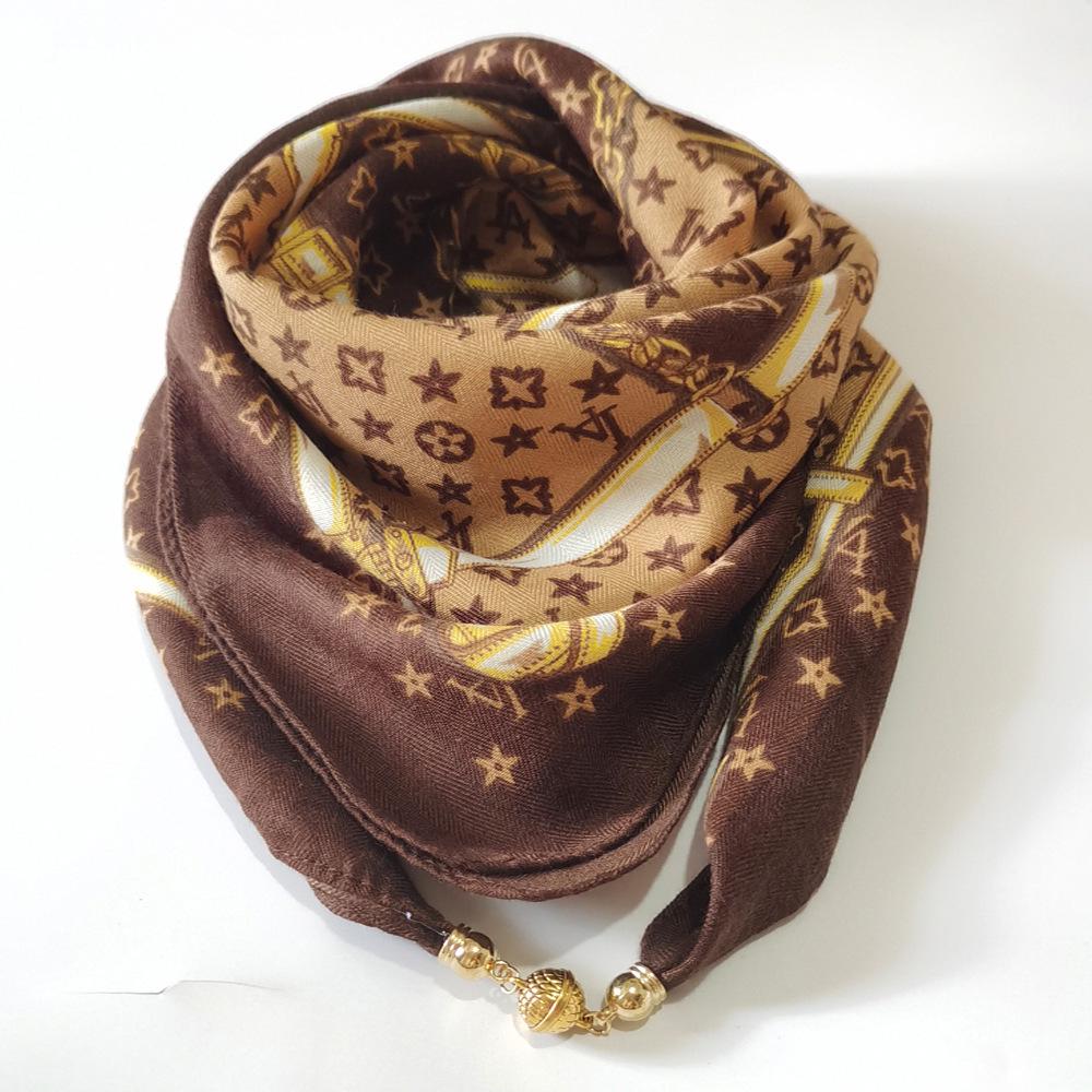 Magnetic Buckle Women's Cotton Neck Warmer: Versatile Autumn/Winter Scarf & Protector.