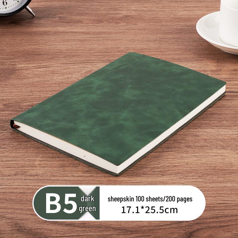 A5 Notitieboek met Aangepast Logo van Zacht PU Leer Schapenvacht voor Kantoorvergaderingen