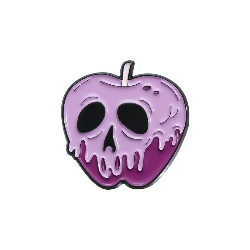 Halloween Charming Purple Brooch In Creative Skull And Potion Bottle Style Perfect For Festive Occasions Gifts And