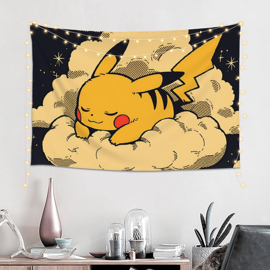 Cartoon Pokemons Anime Theme Cutecore Tapestry Wall Hanging Blanket Tapestry Home Decor Items Wall Decorations