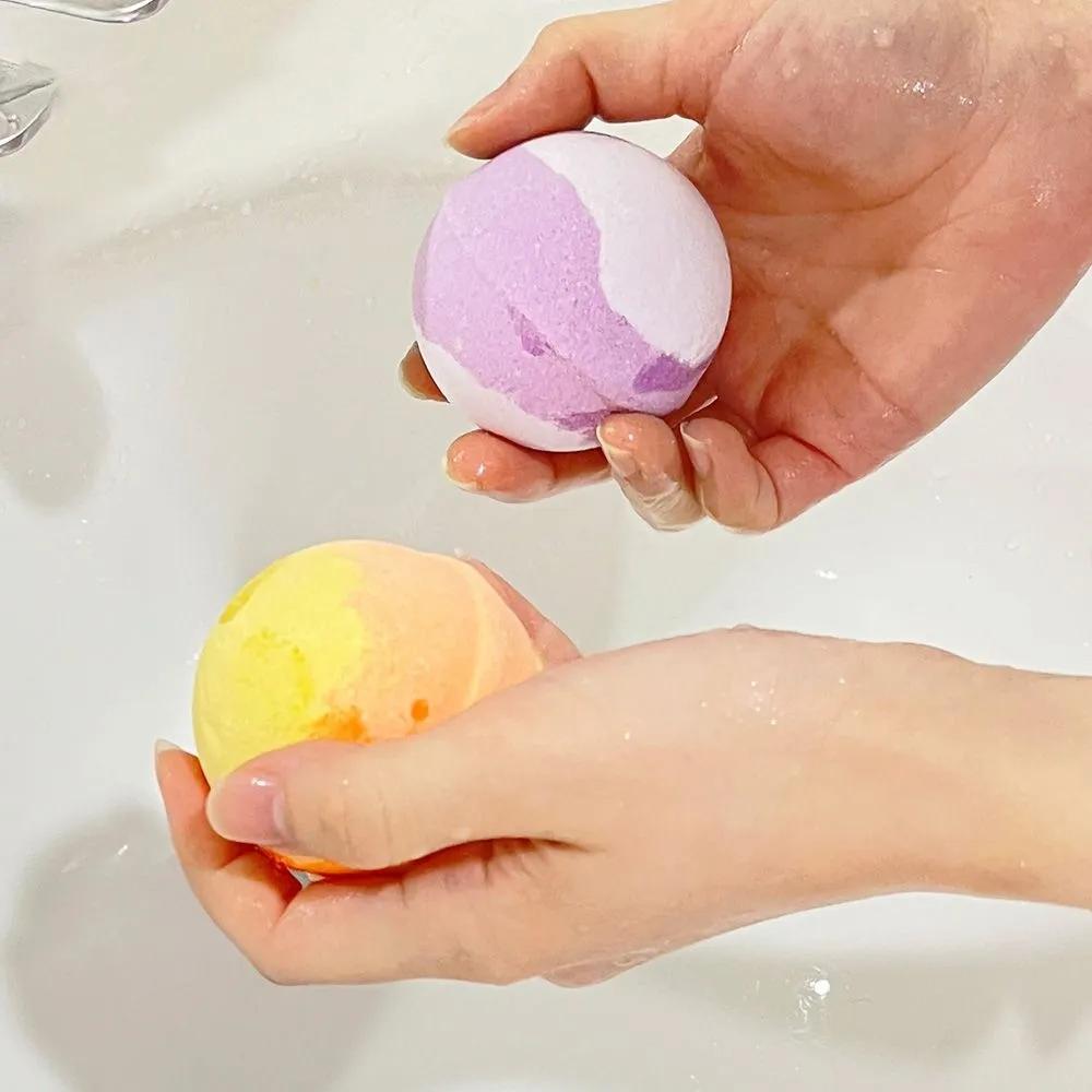 SG Bubble Bath Bomb 100g Pastel Colors Subtle Scent Bubble Spa