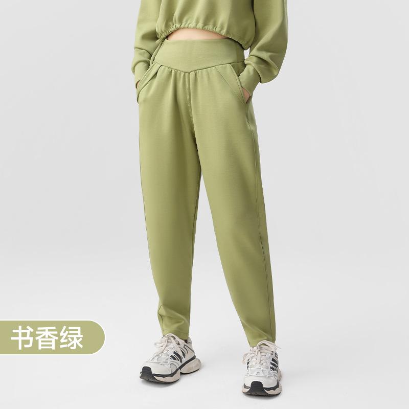 

Sweatpants, sports trousers, women s spring air layer running, loose casual trousers, tied feet and thin sweatpants, fitness training S/M