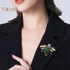 Unisex Brooch Bee Shape Alloy Rhinestone Decor Anti-slip Bag Coat Collar Hat Scarf Decoration Clothes Pin Party Prom Garment Jewelry