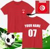 Personalised Tunisia Football T-T-Shirt Custom Name Number Fan Gift Unisex Tee Top