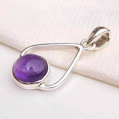Amethyst Gemstone Pendant, Handmade Jewelry, Designer Pendant, Birthday Gifts, Boho Jewelry, Reiki Pendant, 925 Sterling Silver