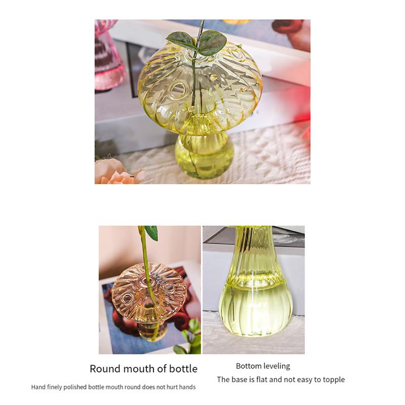 M-Modern-Set Of 5 Colored Plant Propagation Station Mini Glass Terrarium For Plants, Unique Small Glass Vase