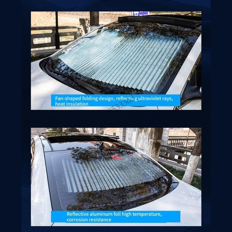 090E Compact Lightweight Heat Reflective Foldable Car Sunshade Aluminum Foil Heat Reflective UV Universal Fit 70CM China Mainland