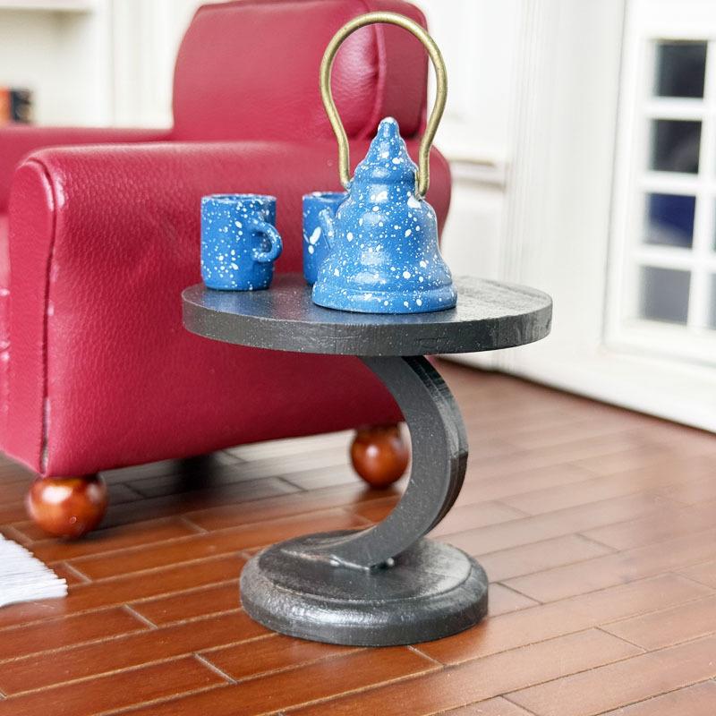 1/12 Dollhouse Miniature Coffee Table Tea Table Model Dolls House Side Table Living Room Furniture Decoration Toy