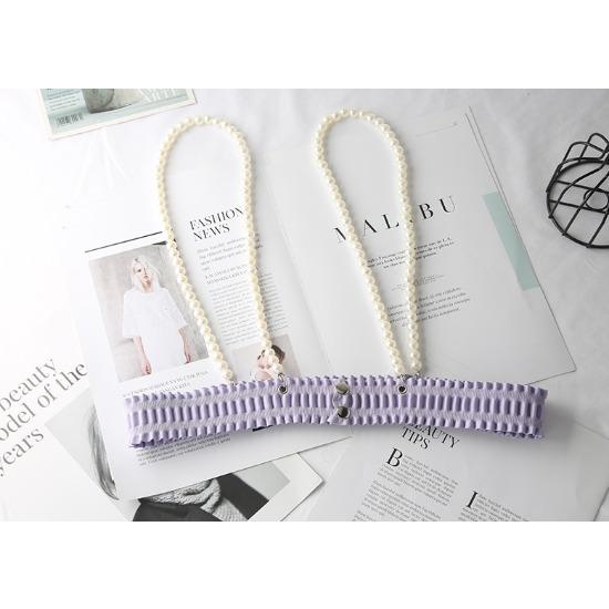 Pearl Belt Accessories Women'S Decoration With Dress Shirt Strap Chain Vest